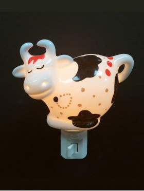 Porcelain Bull Night Light with Gift Box